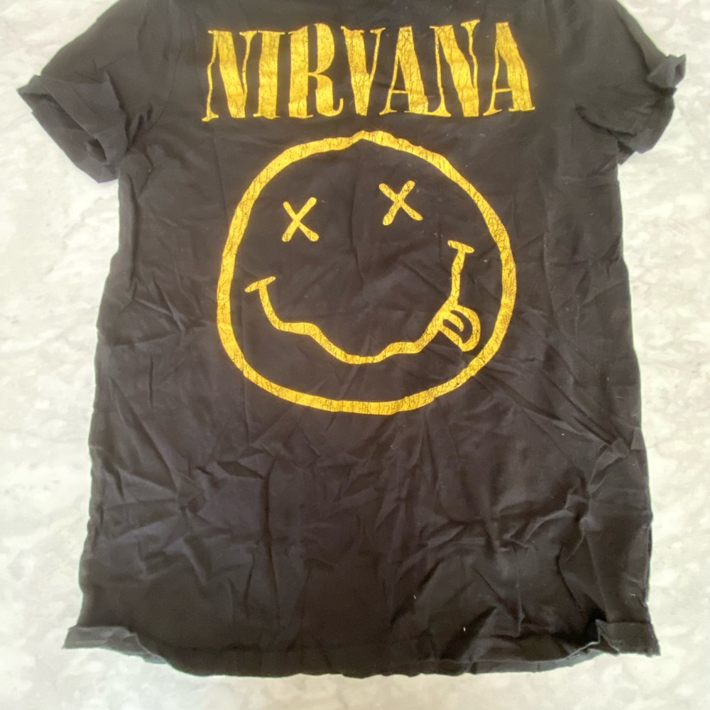 NIRVANA (officially licensed) Divided Black T-Shirt